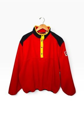 Vtg 90s Marlboro Team Adventure Fleece Pullover size Large